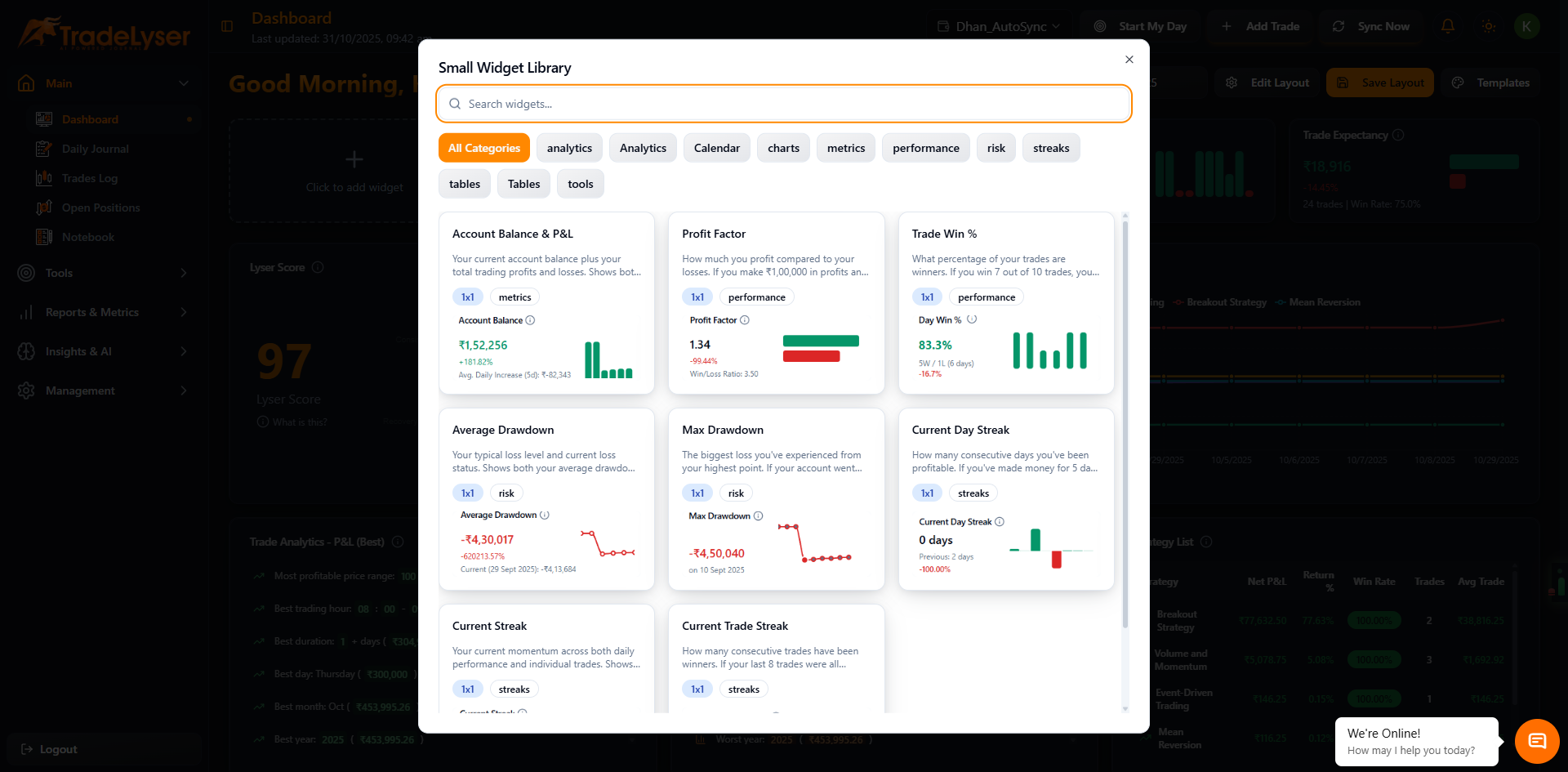 Screenshot: Customizing new template